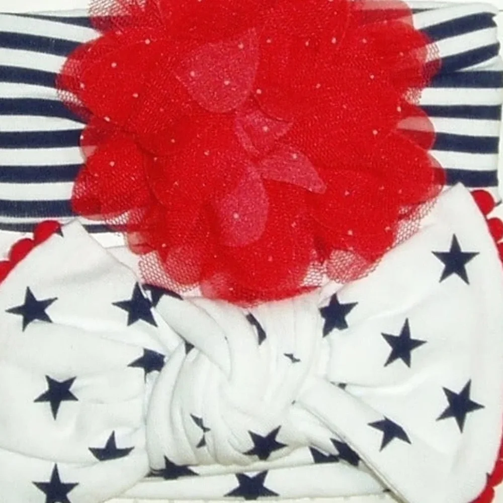 0-24M Baby Headband Stars Stripe Girls 4th July Patriotic Holiday Independence